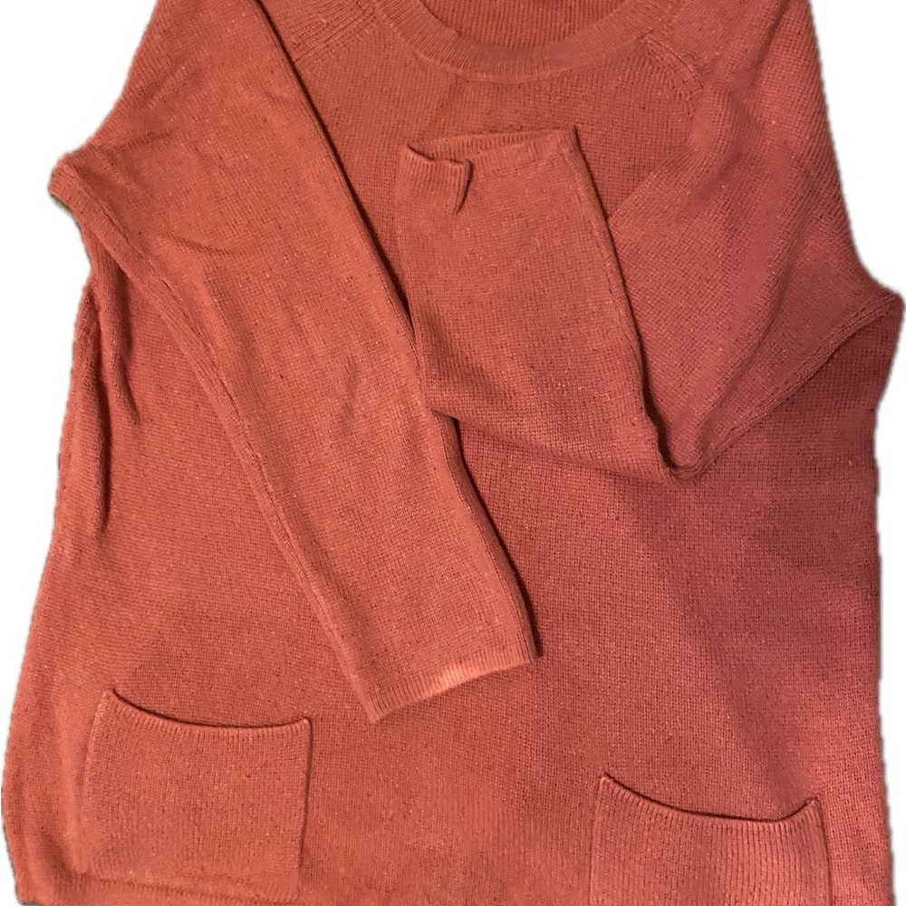 J. Jill Terracotta Crew Neck Sweater